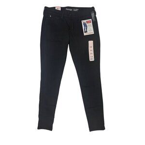 NWT Signature Levi Strauss & Co. Women 8M Black Low-Rise Jeggings Stretch 1796